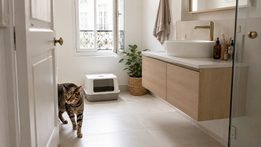 Où mettre la litière du chat dans un appartement (sans que ça sente)
