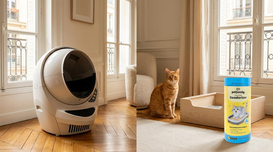 Bac à litière autonettoyant électronique vs boîte CATDEO simple - comparatif efficacité anti-odeur