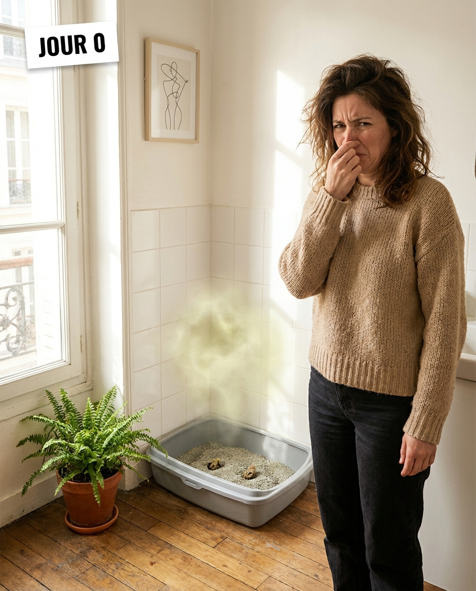CATDEO - Jour 0 - litiere sans traitement avec odeur NH3 visualisee
