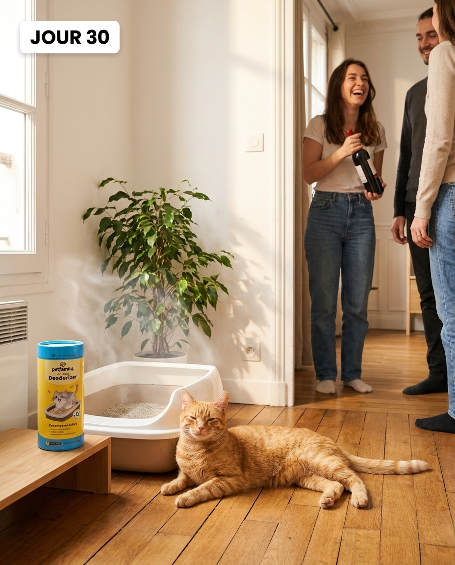 CATDEO - Jour 30 - litiere fraiche, chat zen, invites bienvenus